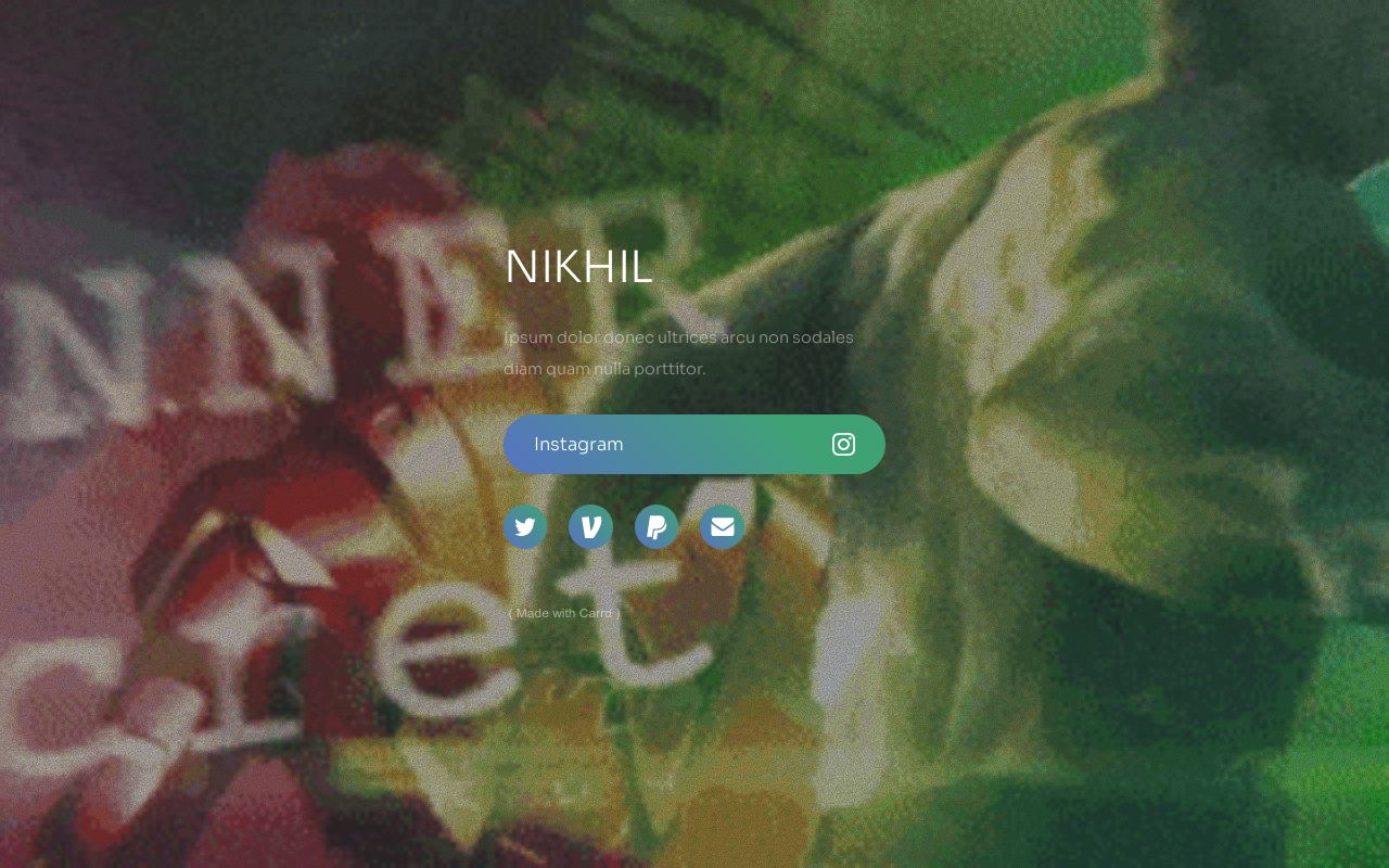 Carrd profile picture for @nikhil